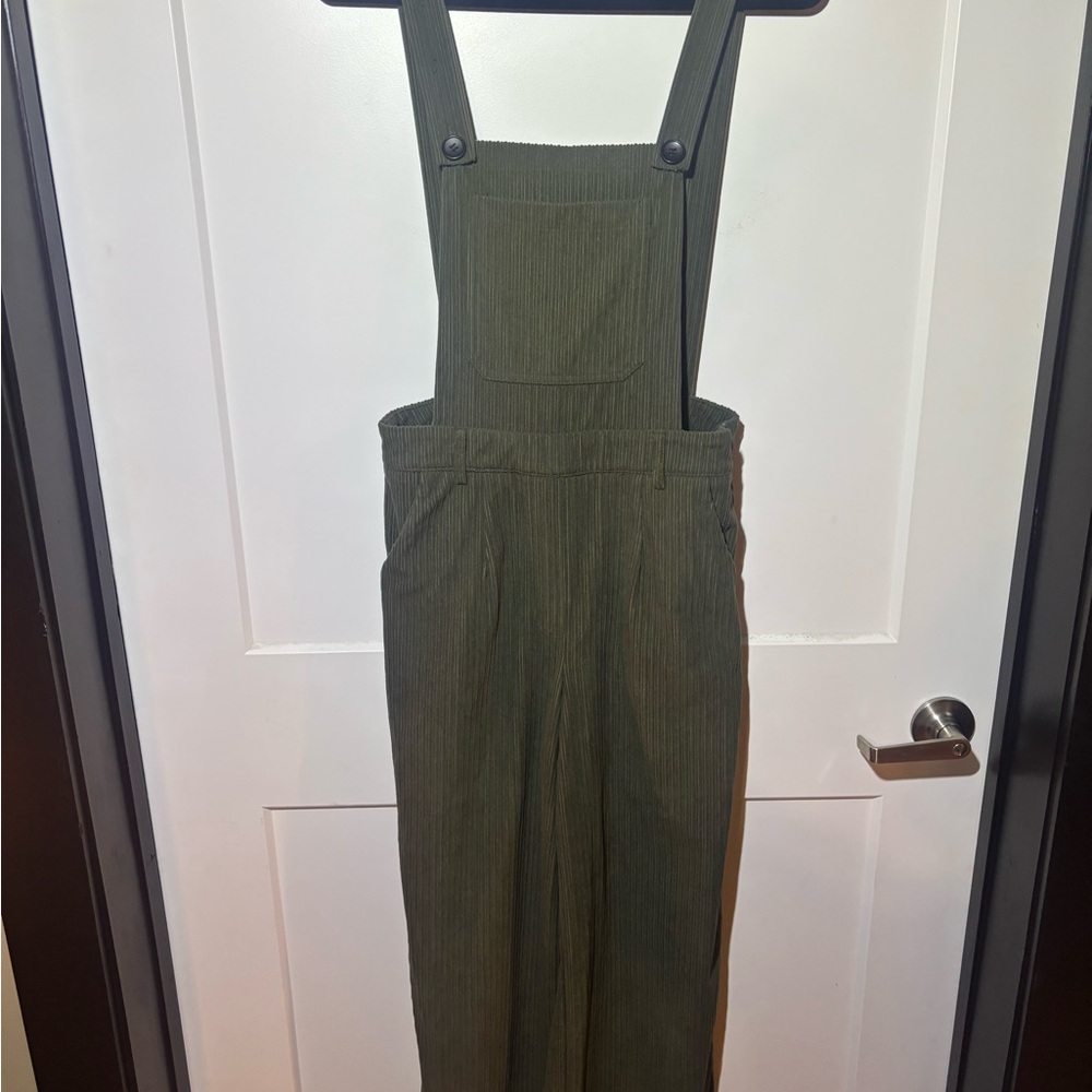 Cider Women's Green Corduroy Overalls